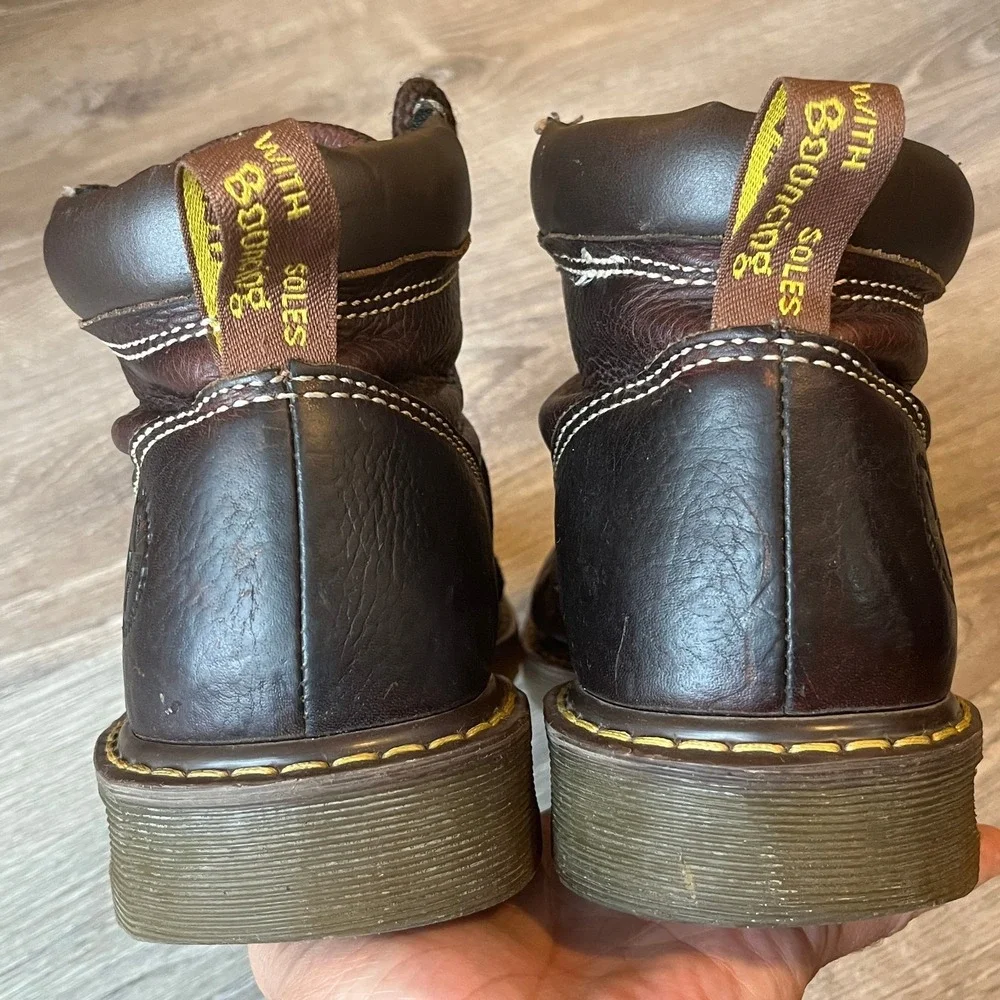 Retro Dr. Martens BOB Chunky Work Fashion Boots Brown Leather Men 11 UK 10 EU 45